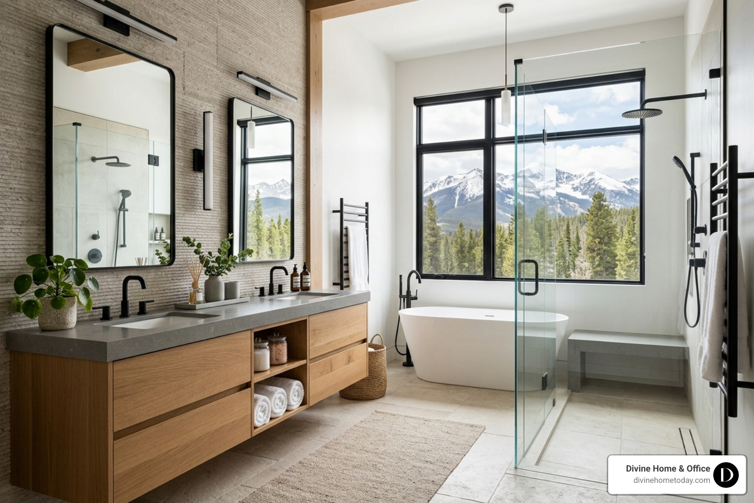 custom double vanity with natural wood cabinetry and integrated storage solutions - custom bathroom remodel ideas custom double vanity with natural wood cabinetry and integrated storage solutions - custom bathroom remodel ideas