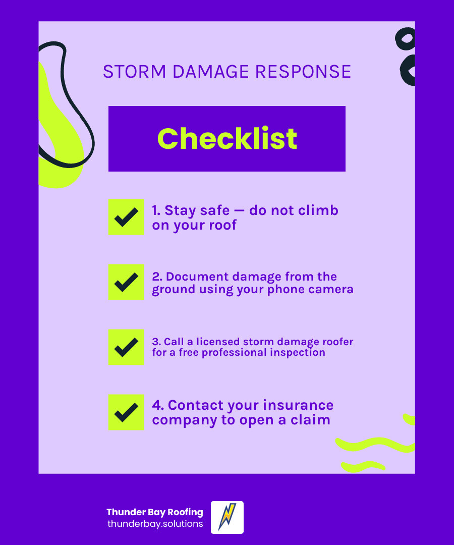 5-step storm damage response checklist for homeowners infographic - storm damage roofers infographic checklist-fun-neon 5-step storm damage response checklist for homeowners infographic - storm damage roofers infographic checklist-fun-neon