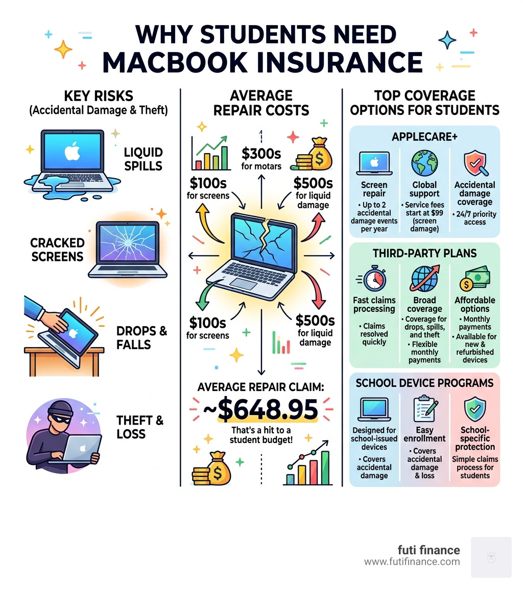 Why students need MacBook insurance: key risks, average costs, and top coverage options - MacBook insurance for students