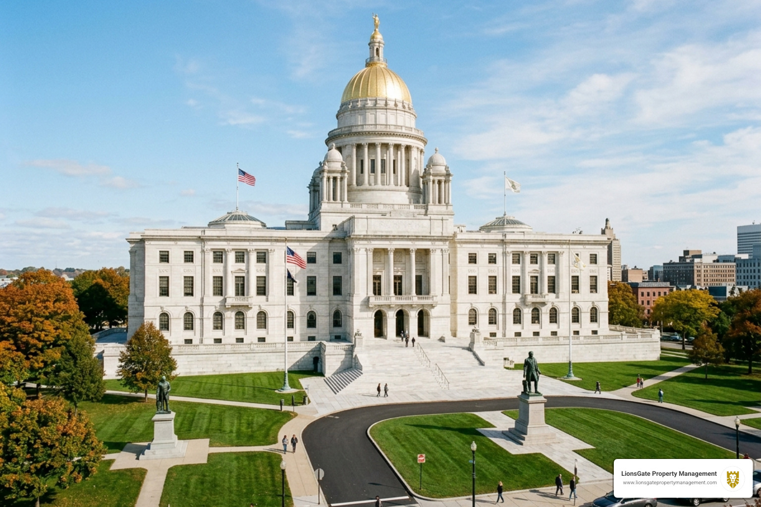 The Rhode Island State House representing state rental regulations - apartment rental guarantee ri The Rhode Island State House representing state rental regulations - apartment rental guarantee ri