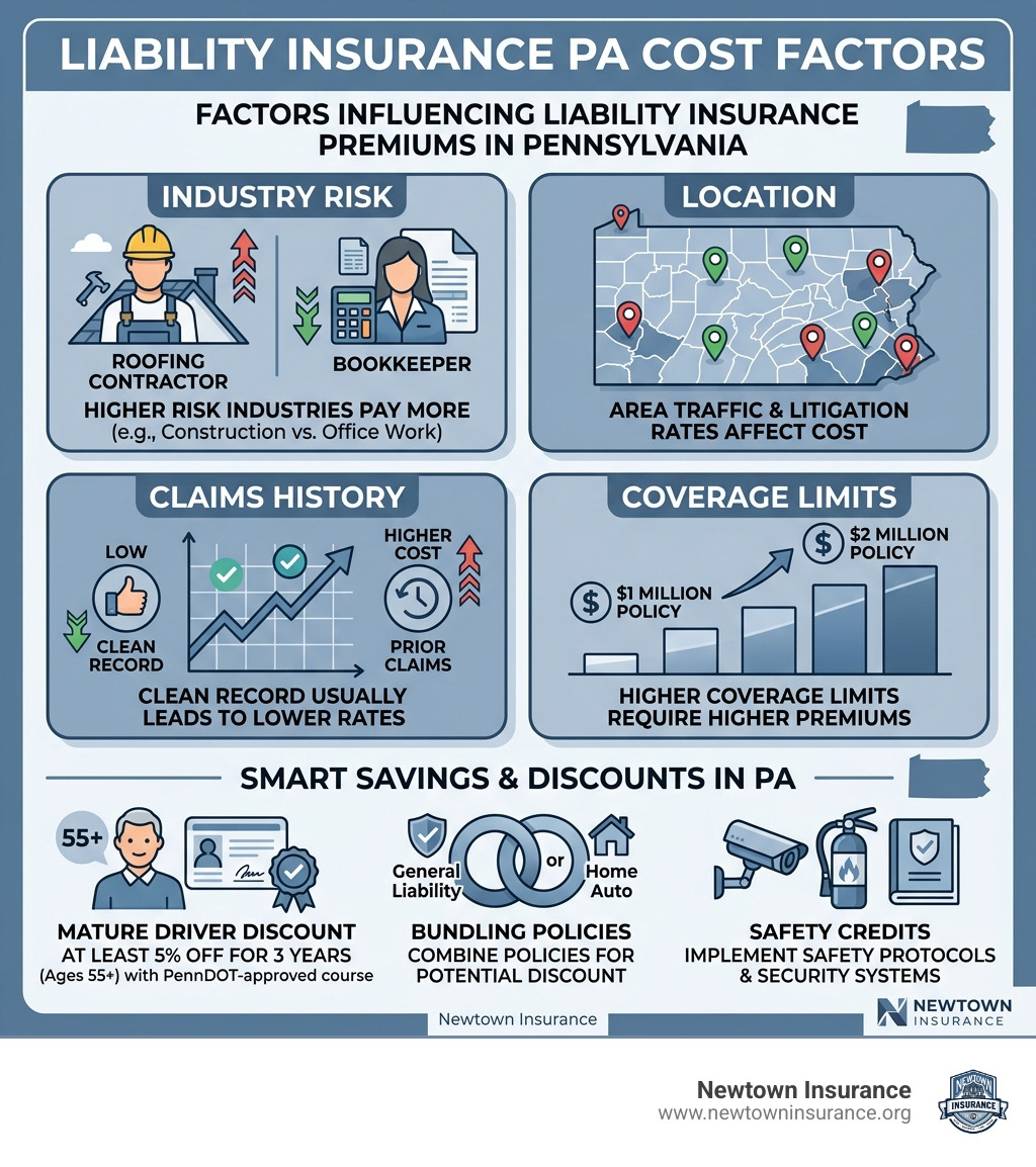 Liability insurance cost factors infographic - liability insurance pa infographic Liability insurance cost factors infographic - liability insurance pa infographic