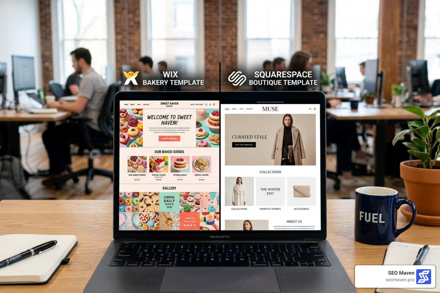 Professional website templates comparison for branding - wix or squarespace