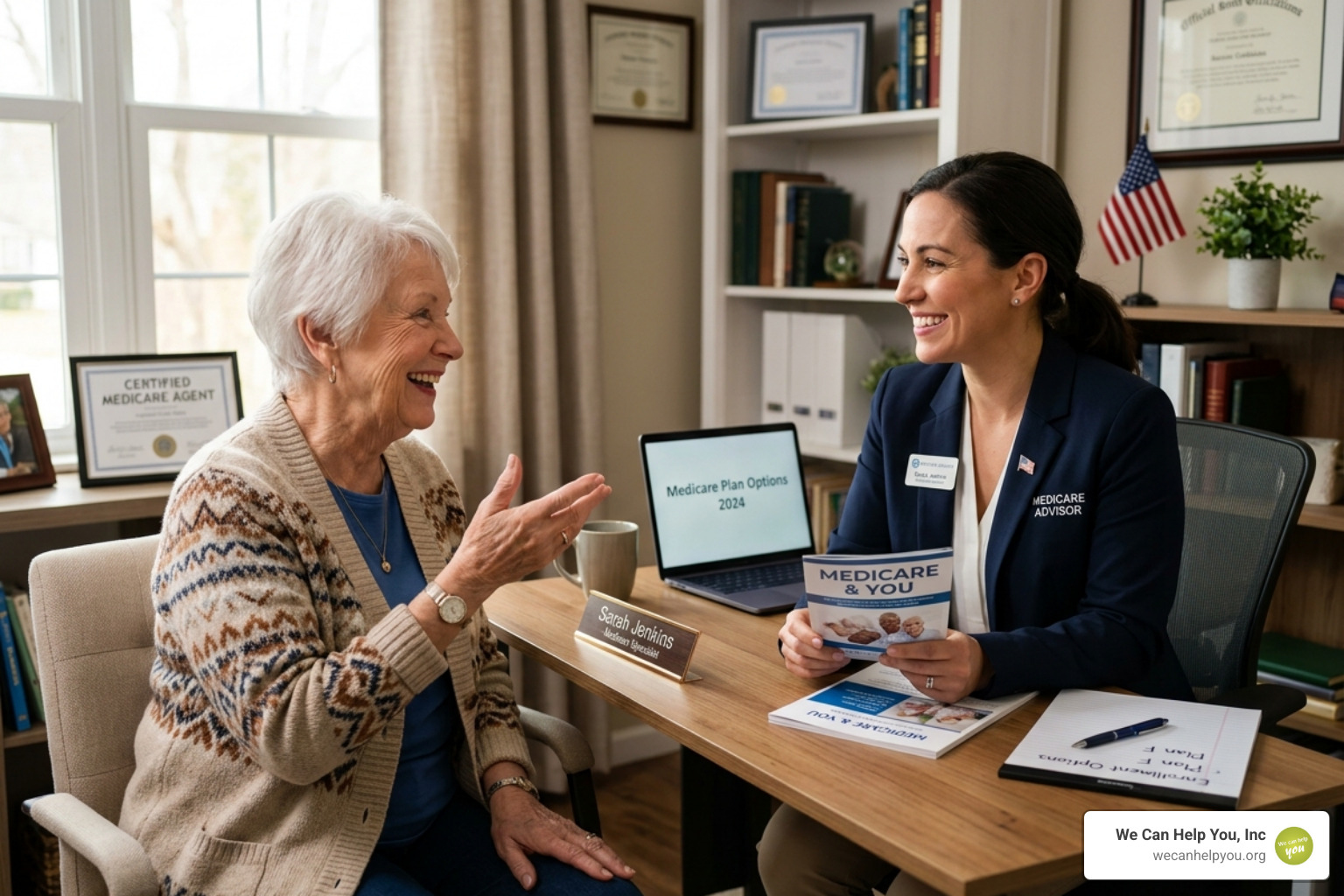 A senior asking questions to an agent during a consultation - medicare part d insurance agents near me
