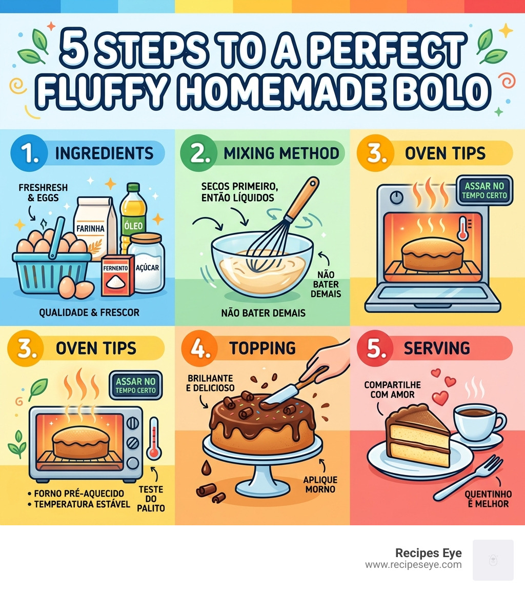 5 steps to a perfect fluffy homemade bolo: ingredients, mixing method, oven tips, topping, serving - receitas de bolo