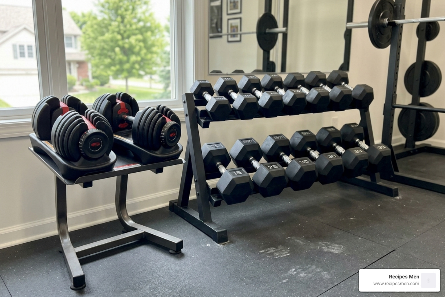 adjustable dumbbells vs fixed dumbbell sets comparison - basic dumbbell exercises at home