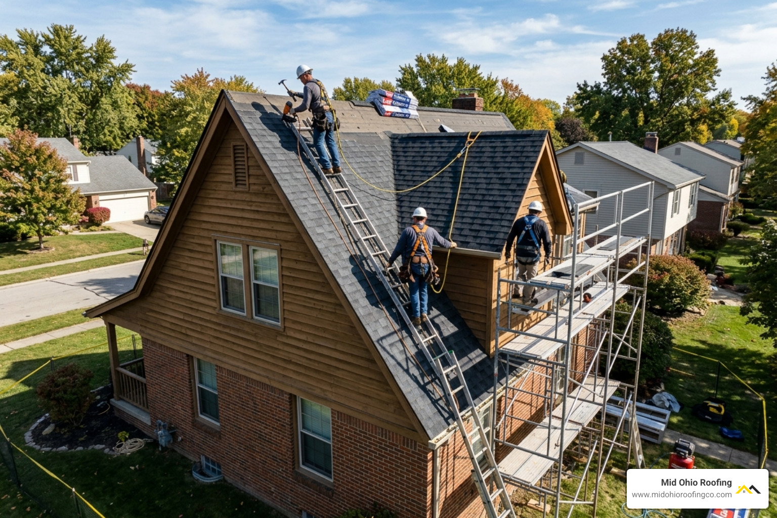 steep pitched roof requiring specialized safety equipment and higher labor costs - cost to replace entire roof structure steep pitched roof requiring specialized safety equipment and higher labor costs - cost to replace entire roof structure