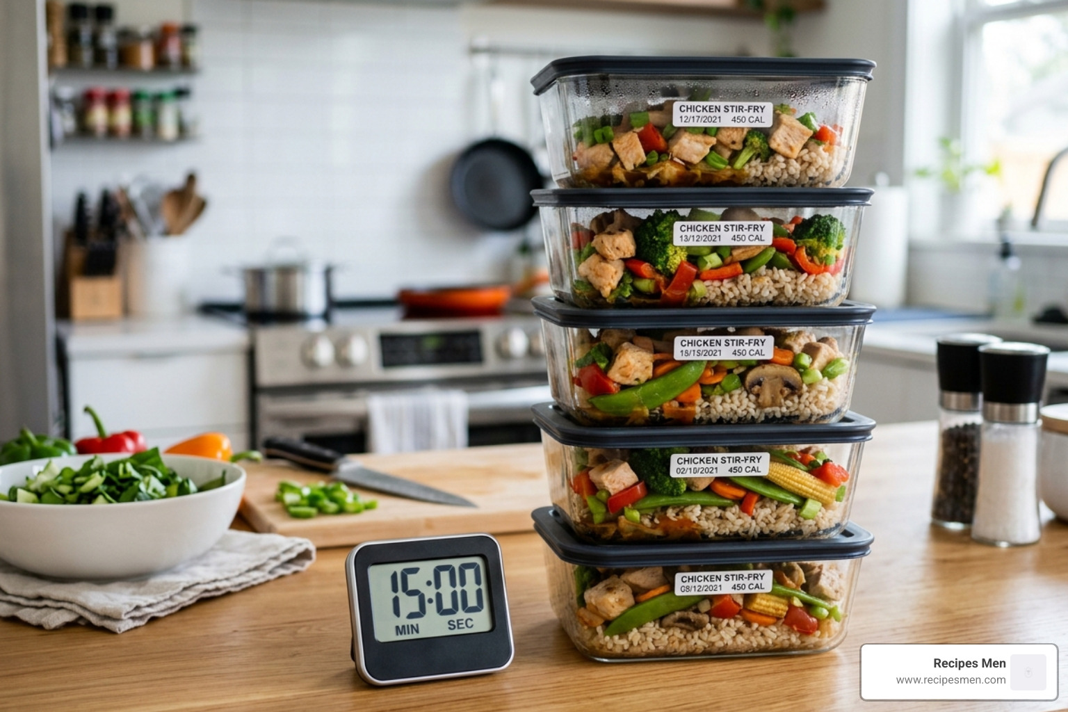 15-minute meal prep containers for busy professionals - healthy easy food recipes to lose weight