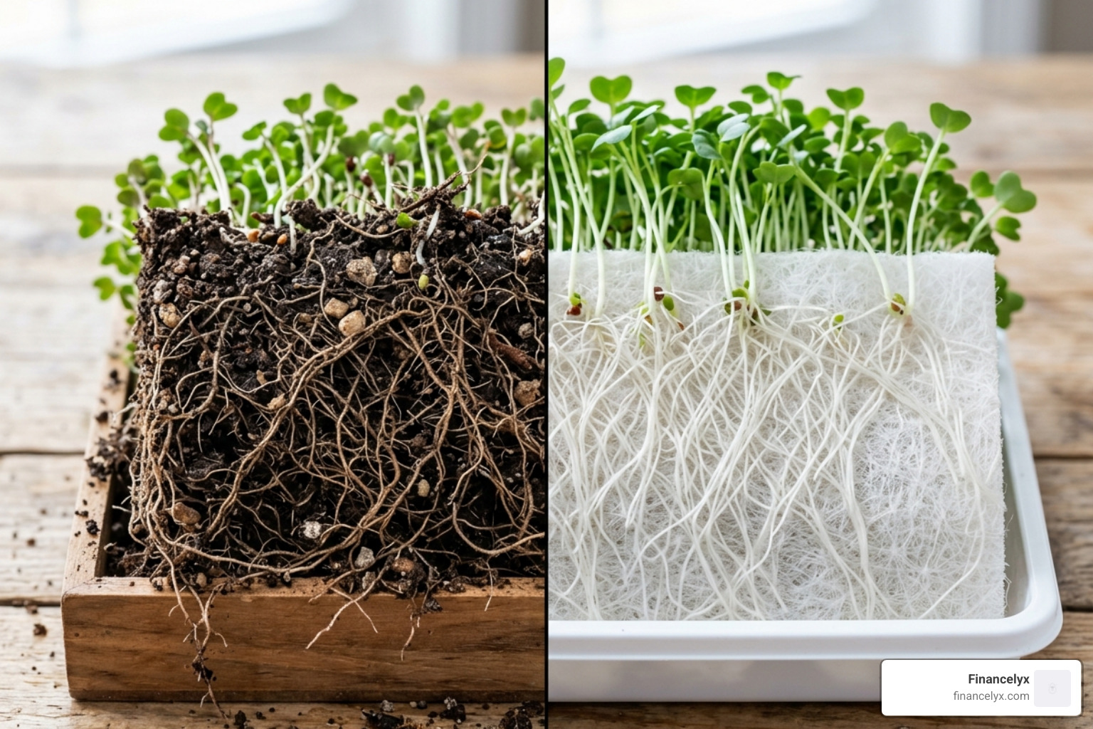 comparing soil-grown vs. hydroponic roots - how to grow hydroponic microgreens comparing soil-grown vs. hydroponic roots - how to grow hydroponic microgreens