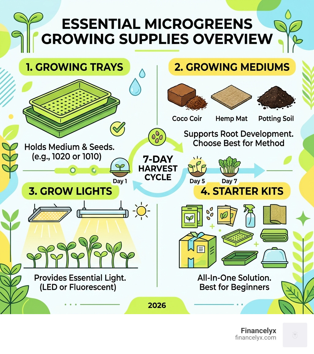 Essential microgreens growing supplies overview: trays, mediums, lights, and kits for a 7-day harvest cycle - microgreens Essential microgreens growing supplies overview: trays, mediums, lights, and kits for a 7-day harvest cycle - microgreens
