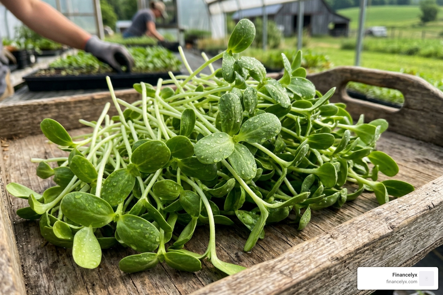 harvested black oil sunflower shoots - health benefits of sunflower microgreens