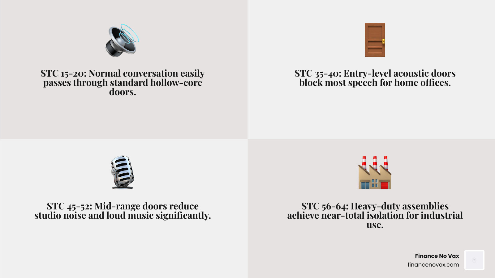 STC ratings compared to real-world sound reduction for high performance sound doors - high performance sound doors STC ratings compared to real-world sound reduction for high performance sound doors - high performance sound doors