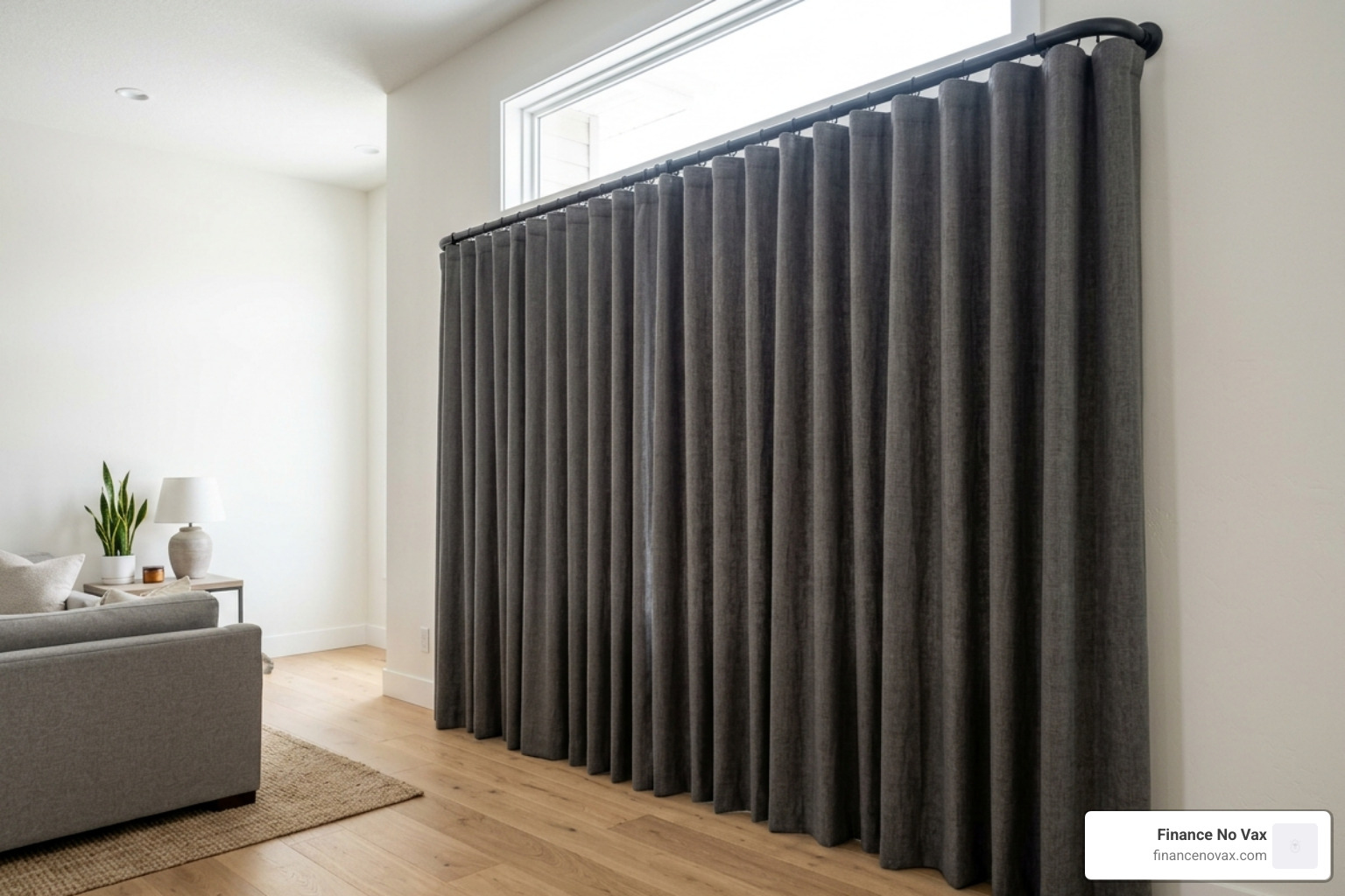 wraparound curtain rod installation sealing the side of a window - best noise reduction curtains