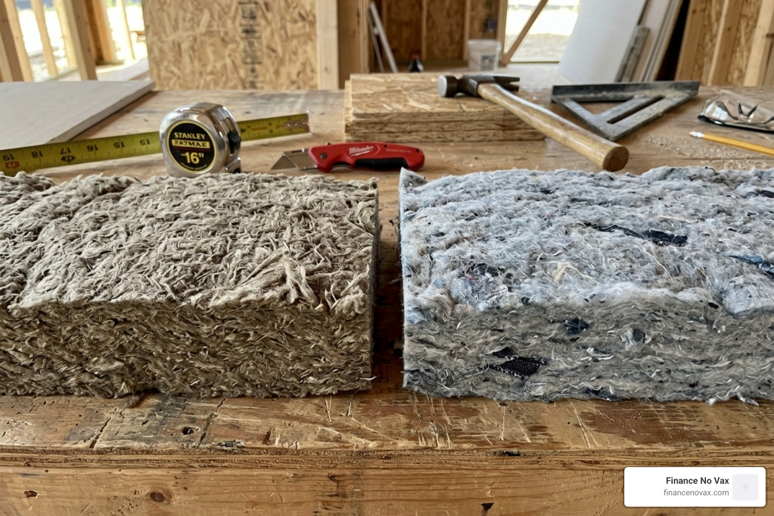 Mineral wool versus cotton insulation batts comparison - best soundproof insulation for interior walls