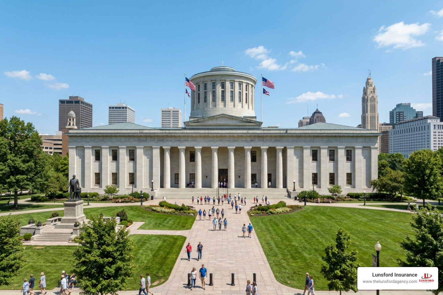 Ohio Statehouse in Columbus - Final expense insurance Ohio