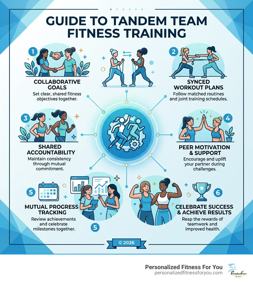Infographic explaining tandem team fitness training concept, benefits, and who it's for - tandem team fitness training Infographic explaining tandem team fitness training concept, benefits, and who it's for - tandem team fitness training