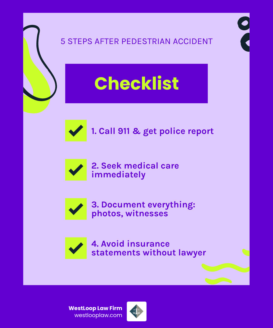 5 immediate steps after a pedestrian accident in Katy TX to protect your legal rights infographic - Pedestrian accident 5 immediate steps after a pedestrian accident in Katy TX to protect your legal rights infographic - Pedestrian accident