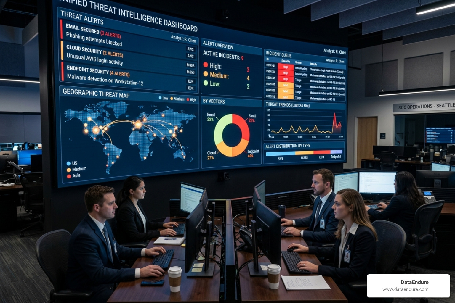 unified security dashboard showing correlated threats across email, cloud, and endpoints - edr in cyber security unified security dashboard showing correlated threats across email, cloud, and endpoints - edr in cyber security