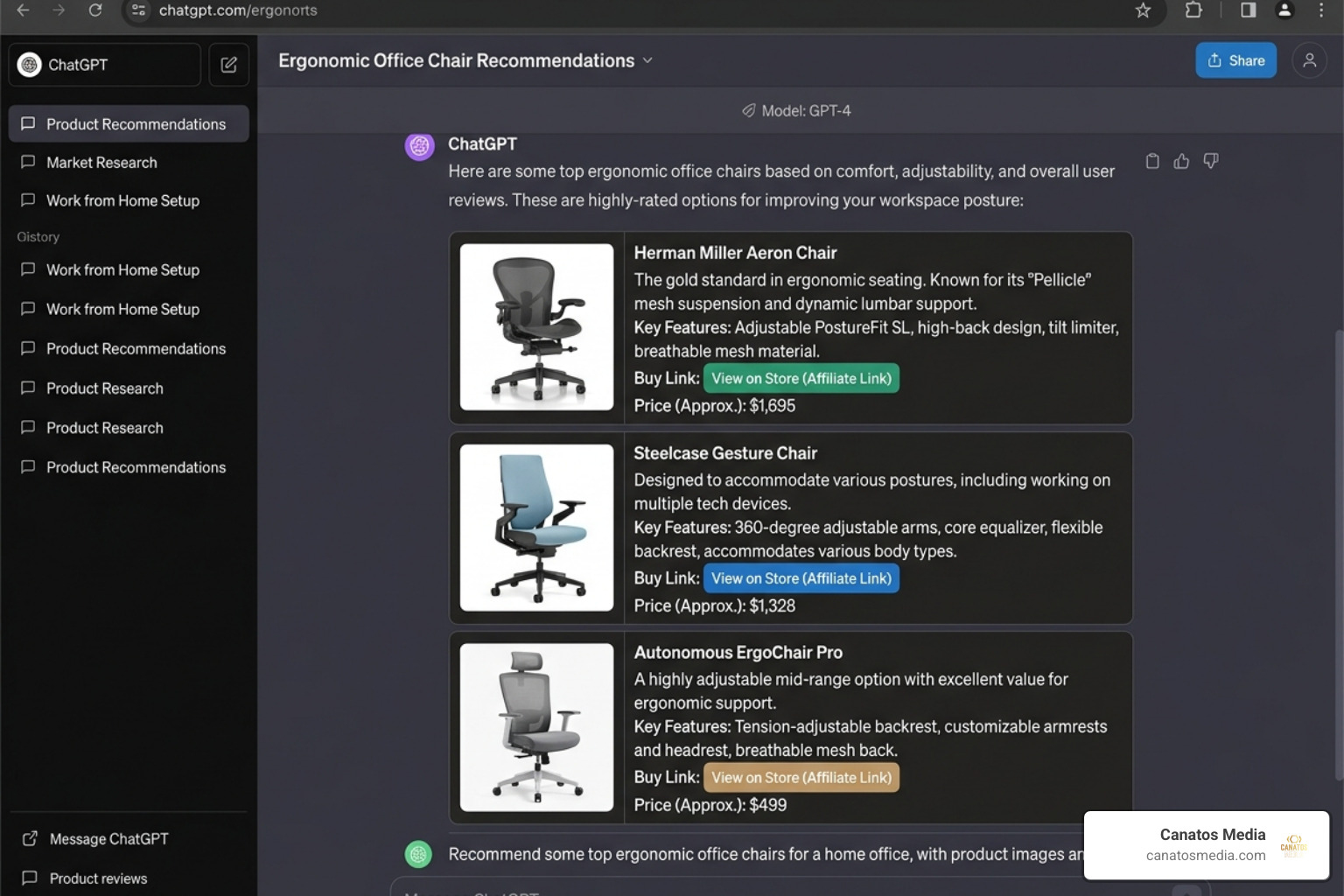 AI-generated search results for products - ecommerce seo consultant