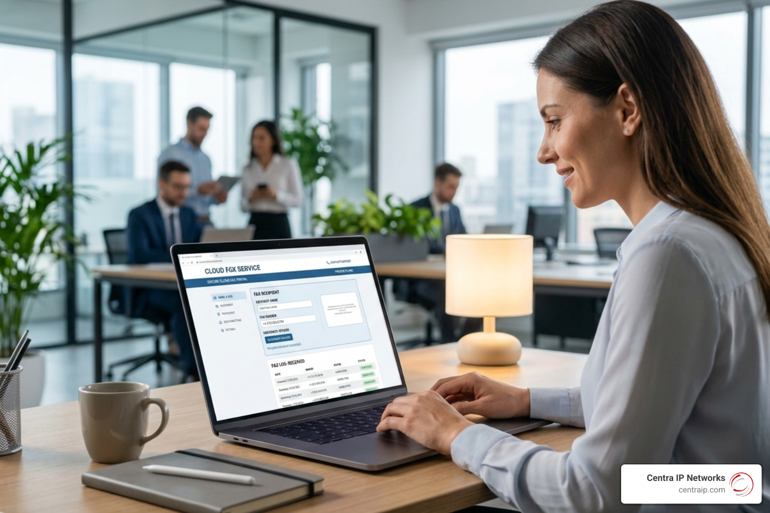 AI-driven data extraction showing a digital scan of a medical document being converted to structured data - cloud fax AI-driven data extraction showing a digital scan of a medical document being converted to structured data - cloud fax