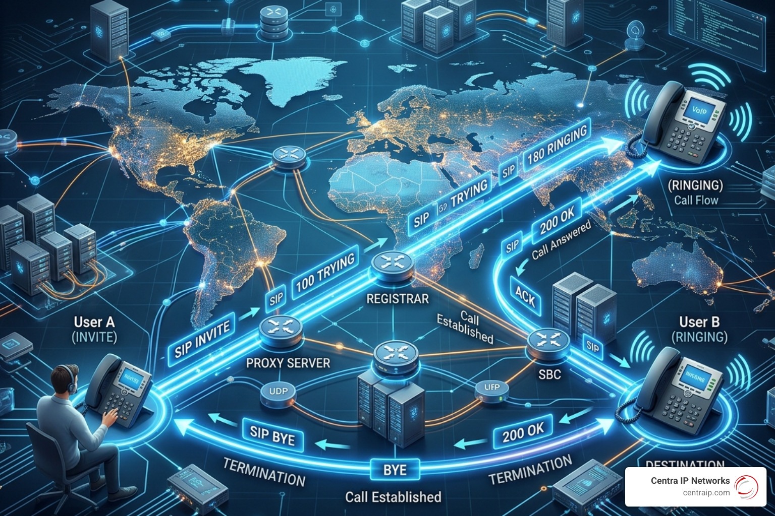 Digital signaling and SIP protocol illustration - free sip line Digital signaling and SIP protocol illustration - free sip line