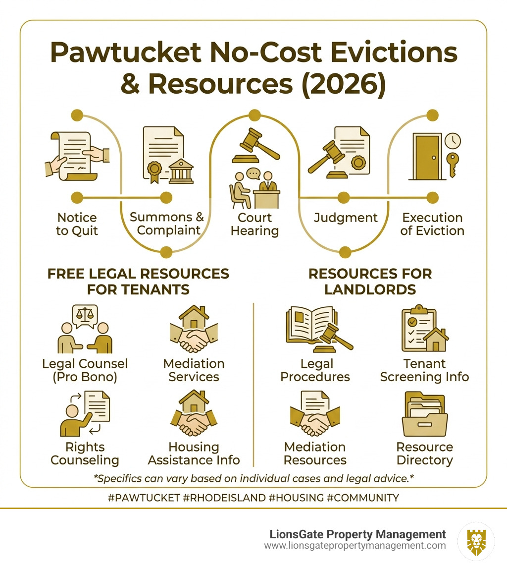 2026 Rhode Island eviction timeline and free legal resources for Pawtucket tenants and landlords - Pawtucket no cost