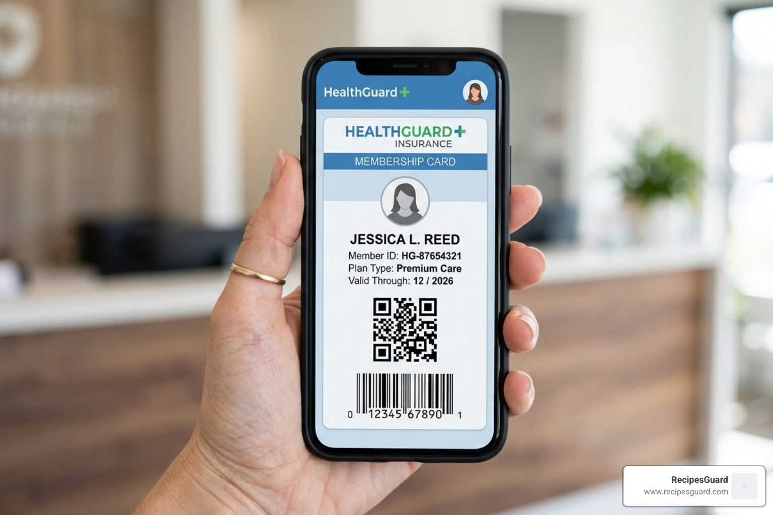 digital OSHC membership card on a mobile screen - claim process oshc student