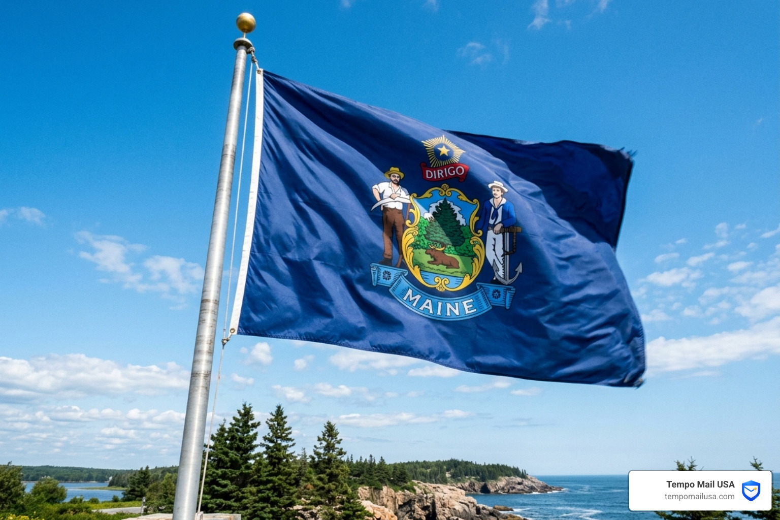 The flag of the state of Maine representing Senator Collins' home state - is susan collins a democrat or republican The flag of the state of Maine representing Senator Collins' home state - is susan collins a democrat or republican