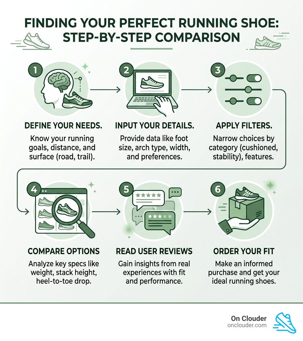 Step-by-step process of using a running shoe comparison site to find the perfect fit - running shoe comparison site