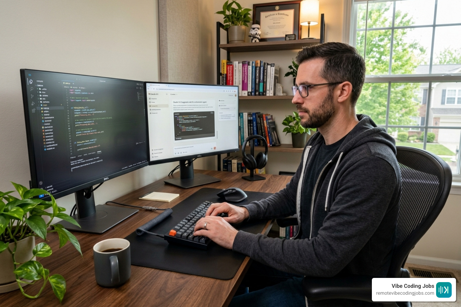 A developer using Cursor to orchestrate AI agents with Claude 4.5 providing real-time code suggestions - ai jobs remote A developer using Cursor to orchestrate AI agents with Claude 4.5 providing real-time code suggestions - ai jobs remote