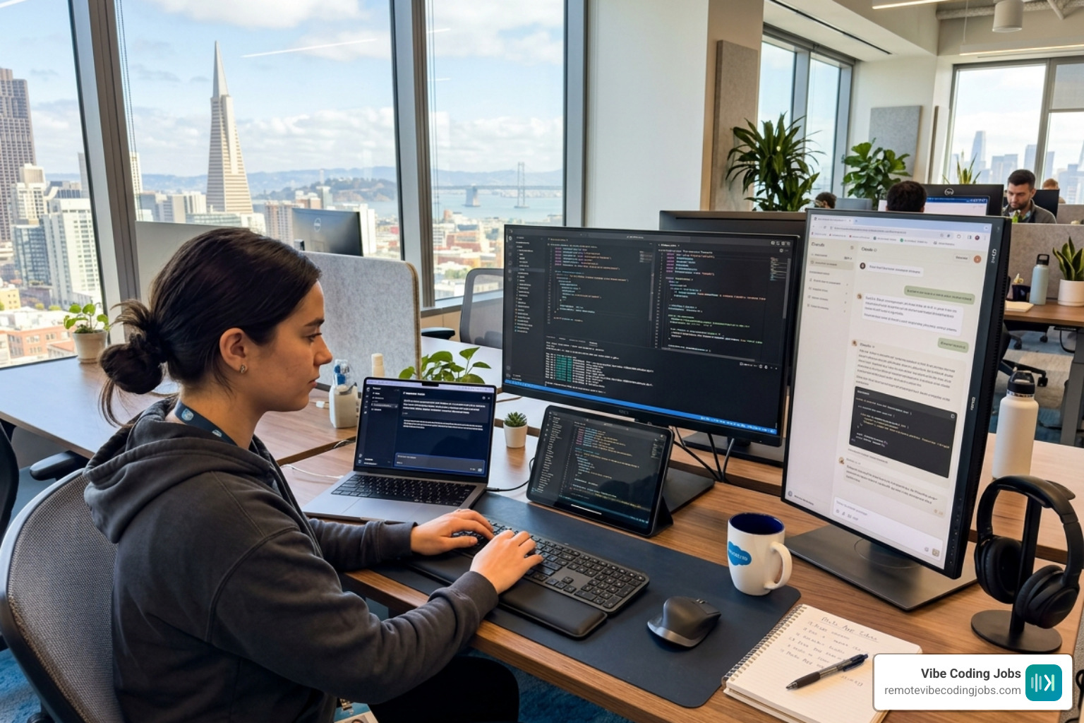 A modern developer using Cursor and Claude to rapidly prototype an application - ai programmer jobs