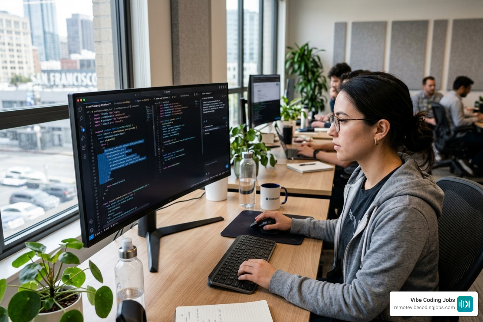 Developer using Cursor Composer to refactor a multi-file React application with a single prompt - best vibe coding tools