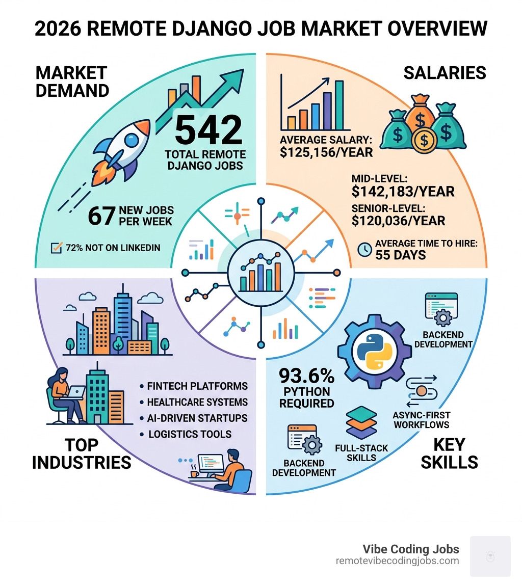 2026 remote Django job market overview: salaries, skills, demand, and top industries - remote django developer jobs