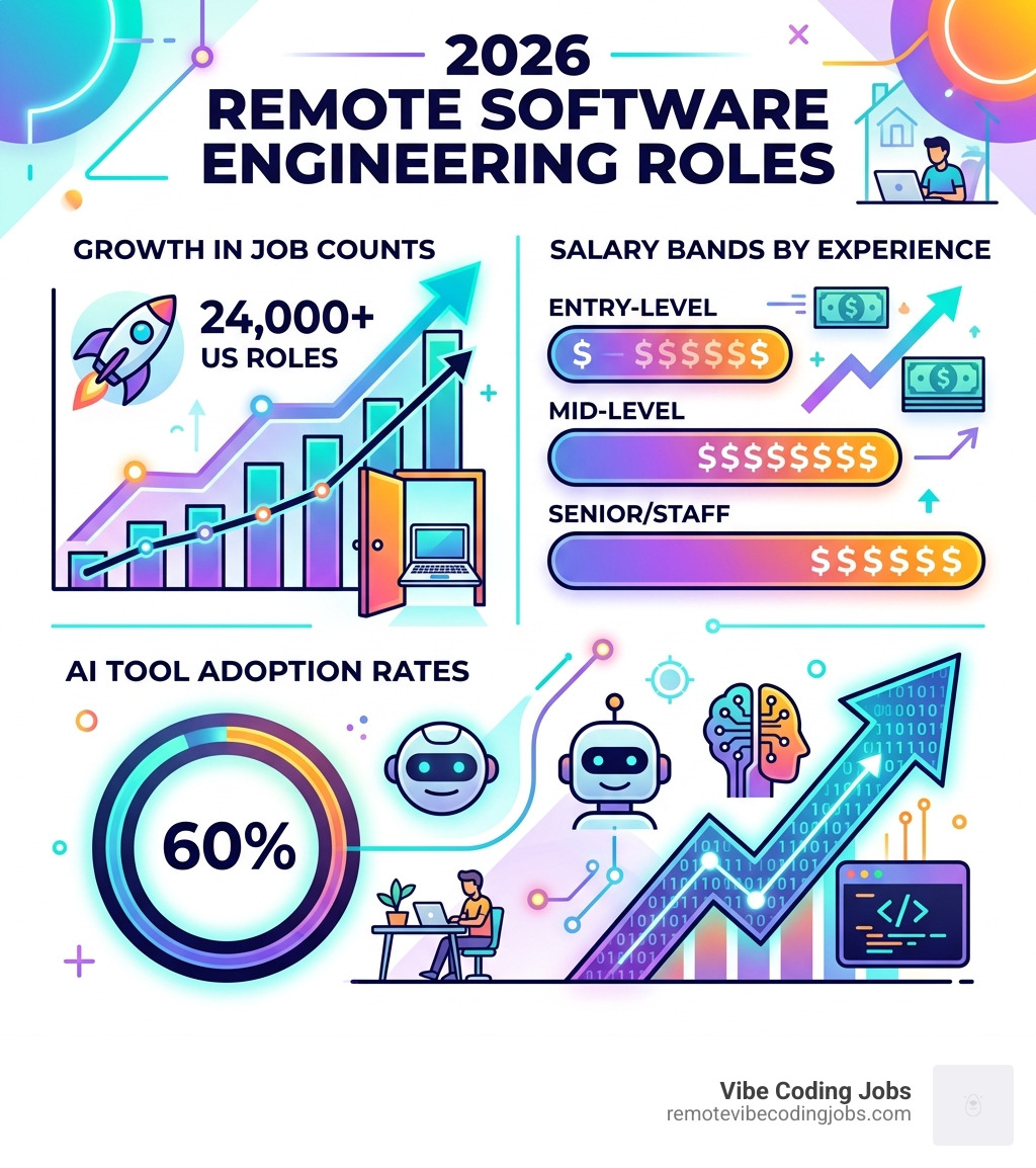 Growth of remote software engineering roles in 2026: job counts, salary bands, and AI tool adoption rates - remote software Growth of remote software engineering roles in 2026: job counts, salary bands, and AI tool adoption rates - remote software