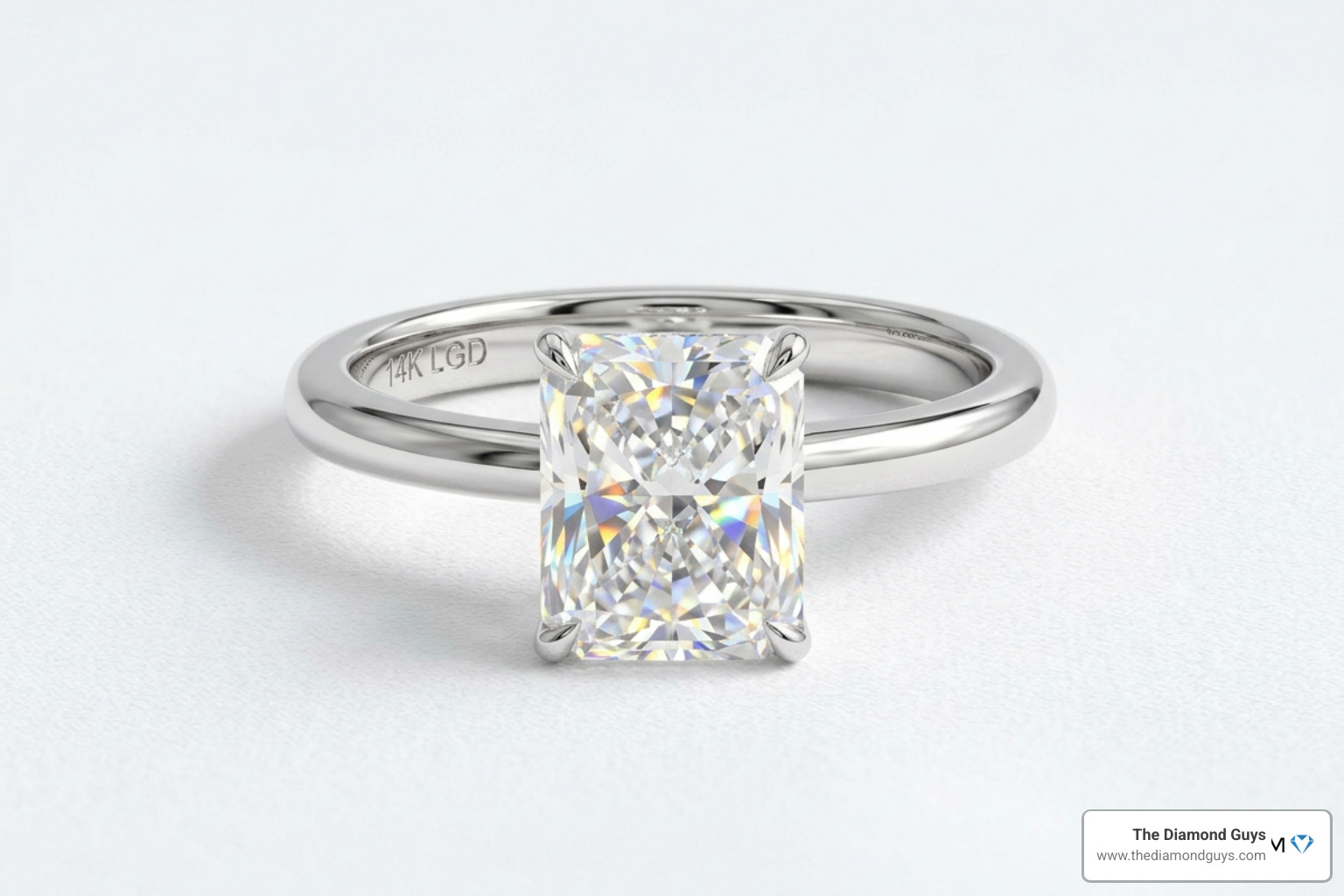 radiant cut lab diamond ring in white gold setting - lab created diamond engagement ring white gold radiant cut lab diamond ring in white gold setting - lab created diamond engagement ring white gold