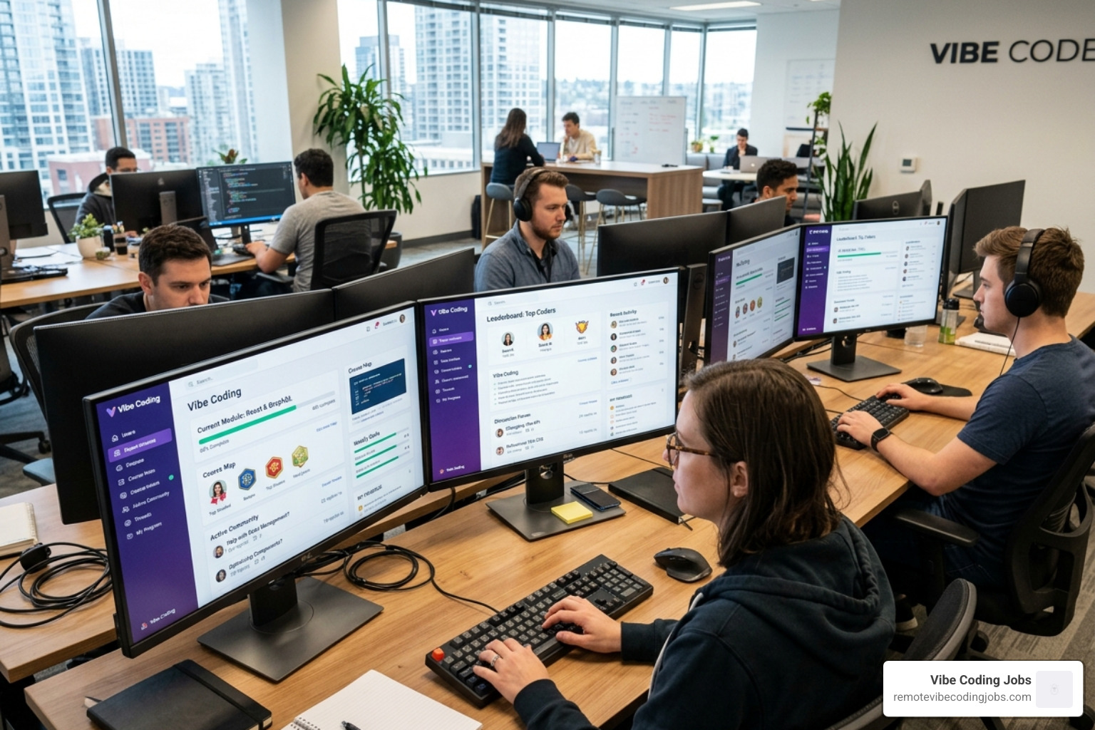 Online learning platform dashboards showing vibe coding course progress and community features - vibe coding course online