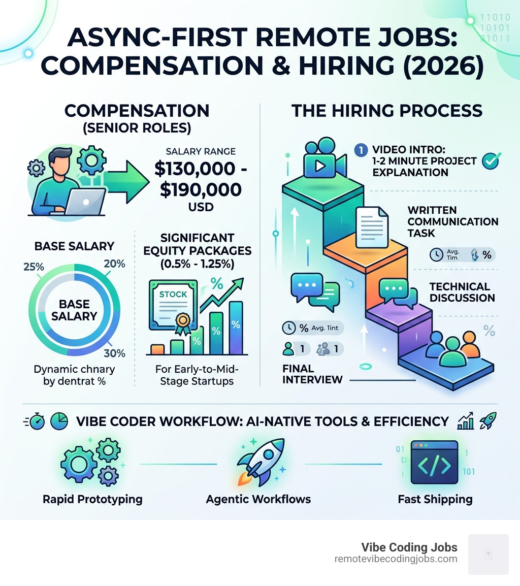 compensation and hiring statistics infographic - async first remote jobs infographic 