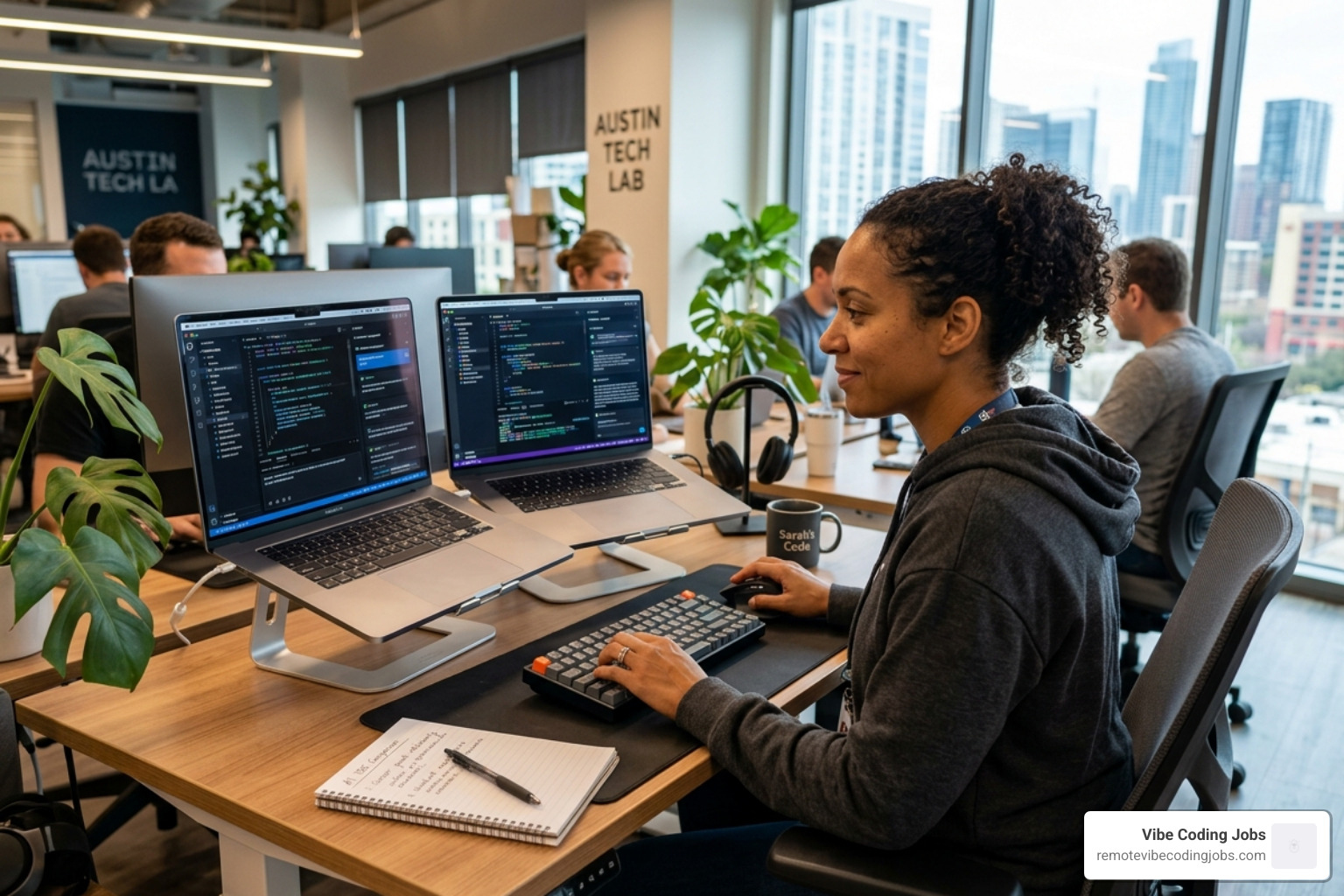 developer comparing Cursor and Windsurf interfaces side-by-side - best vibe coding tool