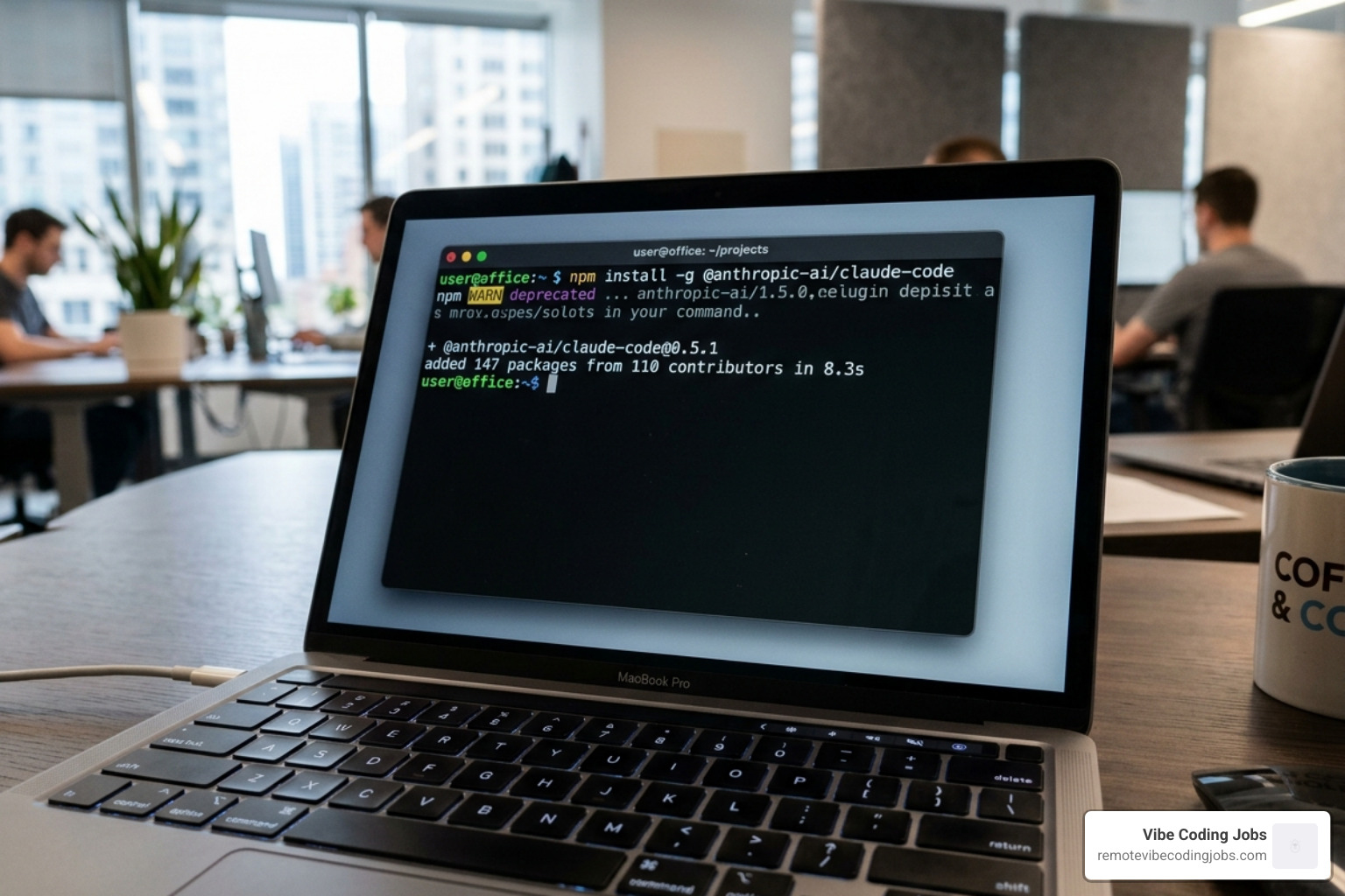 Installing Claude Code via terminal using npm - how to vibe code with claude