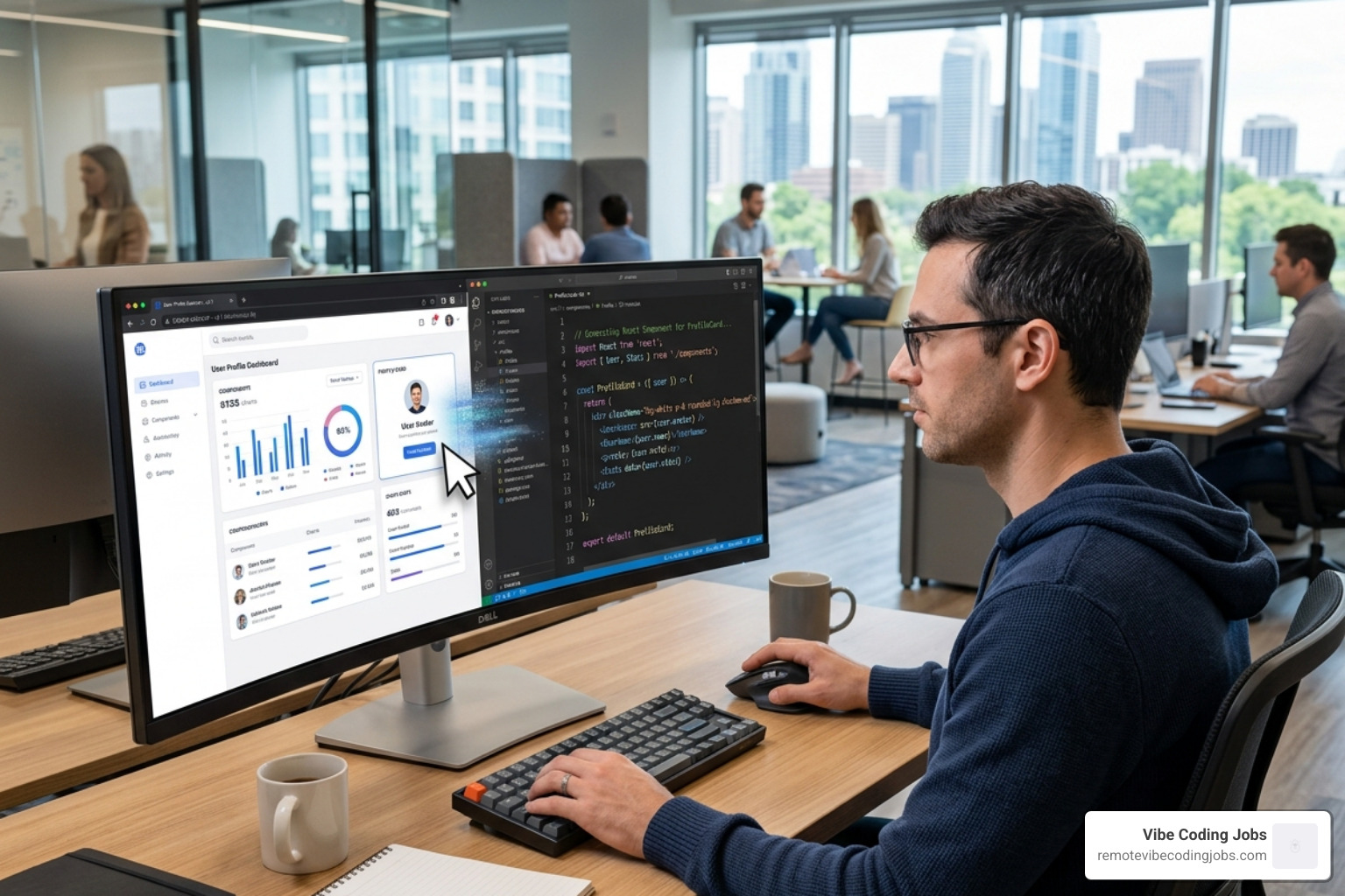 Developer using a multimodal AI interface to bridge design and code - ai tool specific jobs