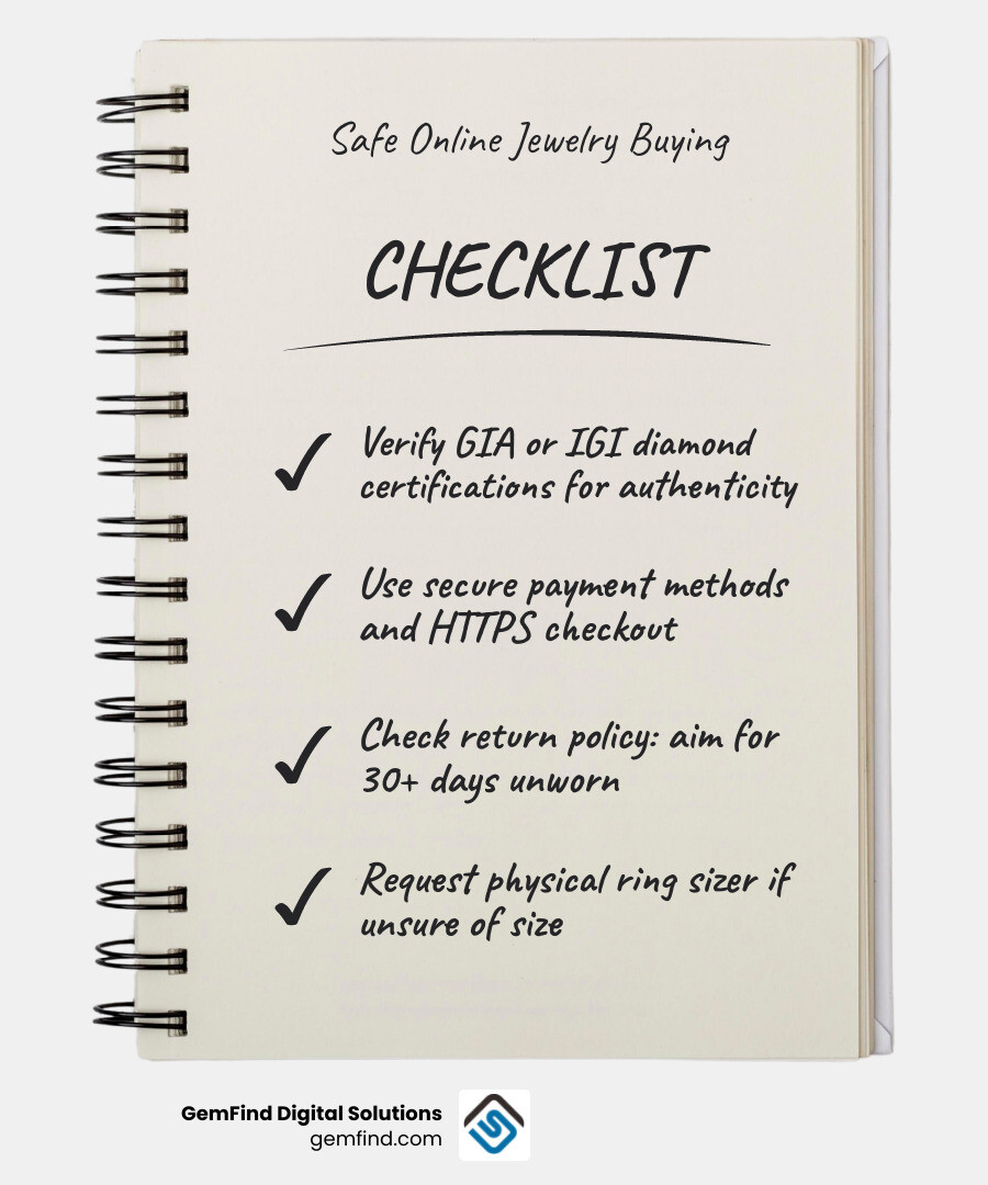 Step-by-step infographic on how to buy jewelry safely from an online store - jewlery online store infographic Step-by-step infographic on how to buy jewelry safely from an online store - jewlery online store infographic