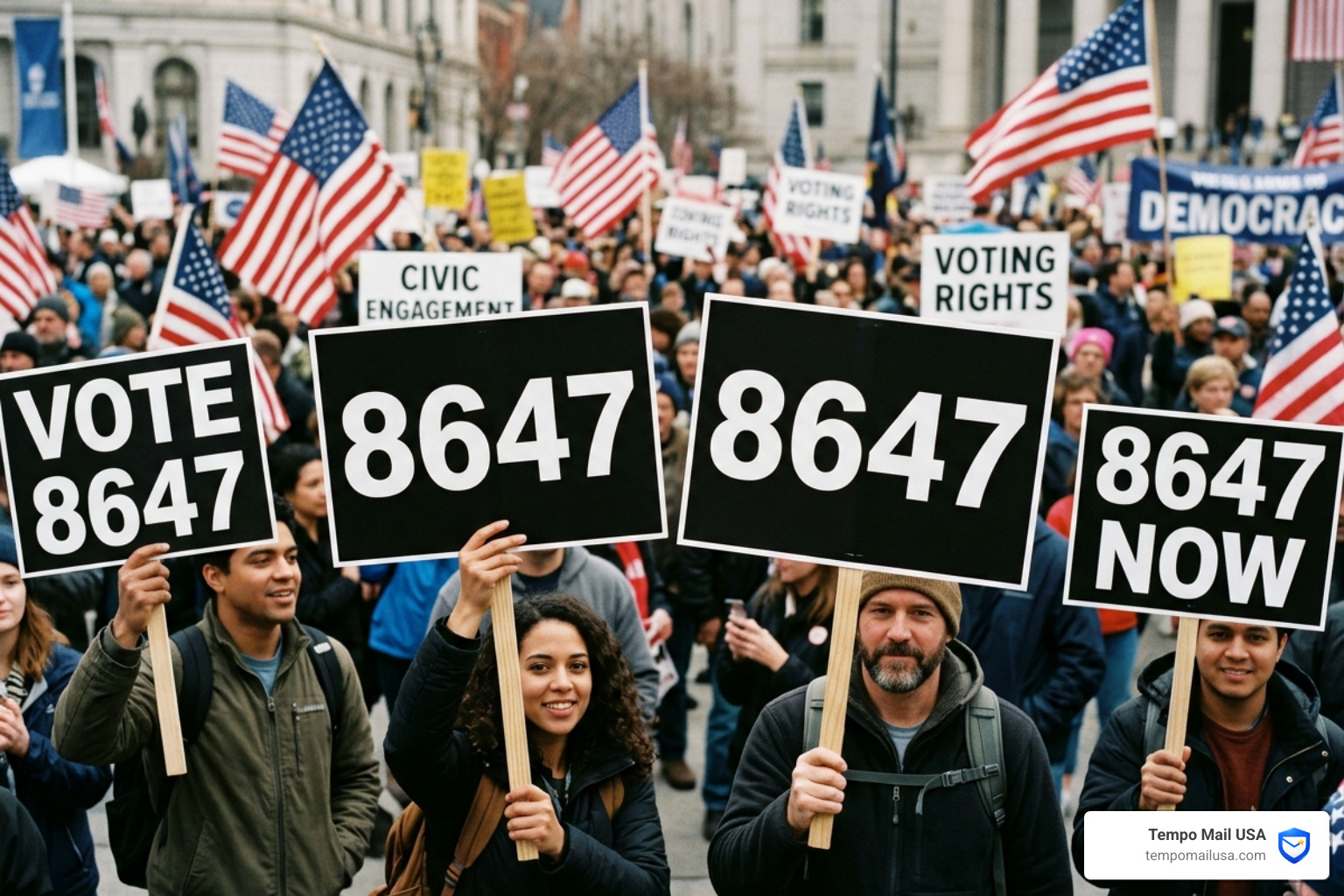 Protest signs with 8647 numeric code against Trump - what does 8647 mean in politics Protest signs with 8647 numeric code against Trump - what does 8647 mean in politics
