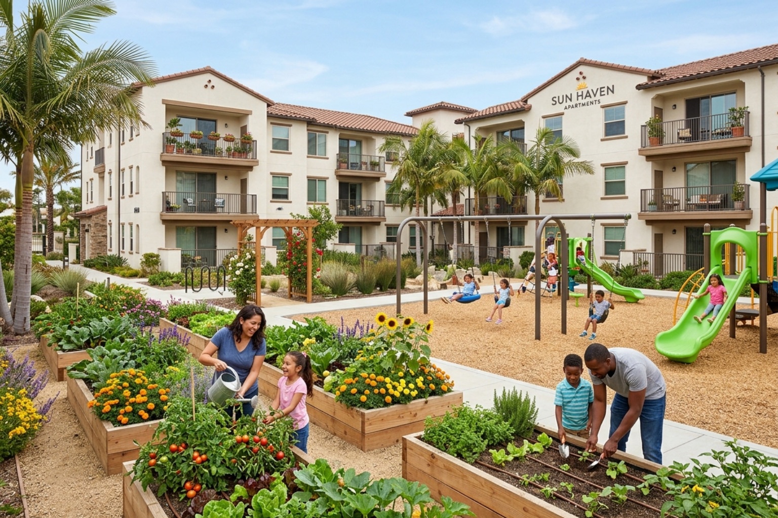 Family-friendly apartment complex in Southern California with a playground and community garden - income based apts for rent Family-friendly apartment complex in Southern California with a playground and community garden - income based apts for rent