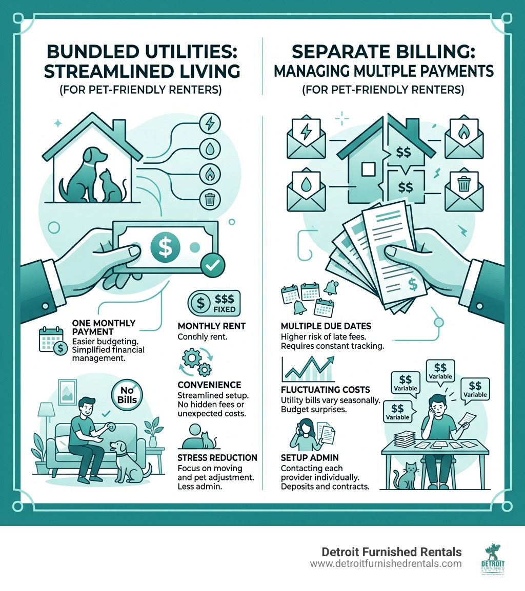 Benefits of bundled utilities vs. separate billing for pet-friendly renters - pet friendly utilities included apartments