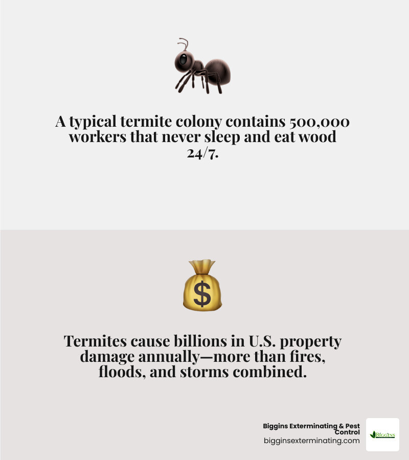 Infographic comparing termite treatment costs vs wood repair costs - wood destroying termites Wilmington MA infographic