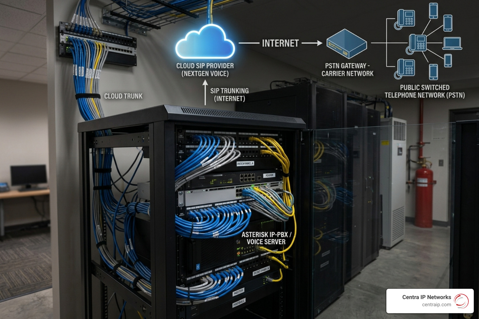 On-premise PBX connecting to a cloud SIP provider - free sip trunking On-premise PBX connecting to a cloud SIP provider - free sip trunking