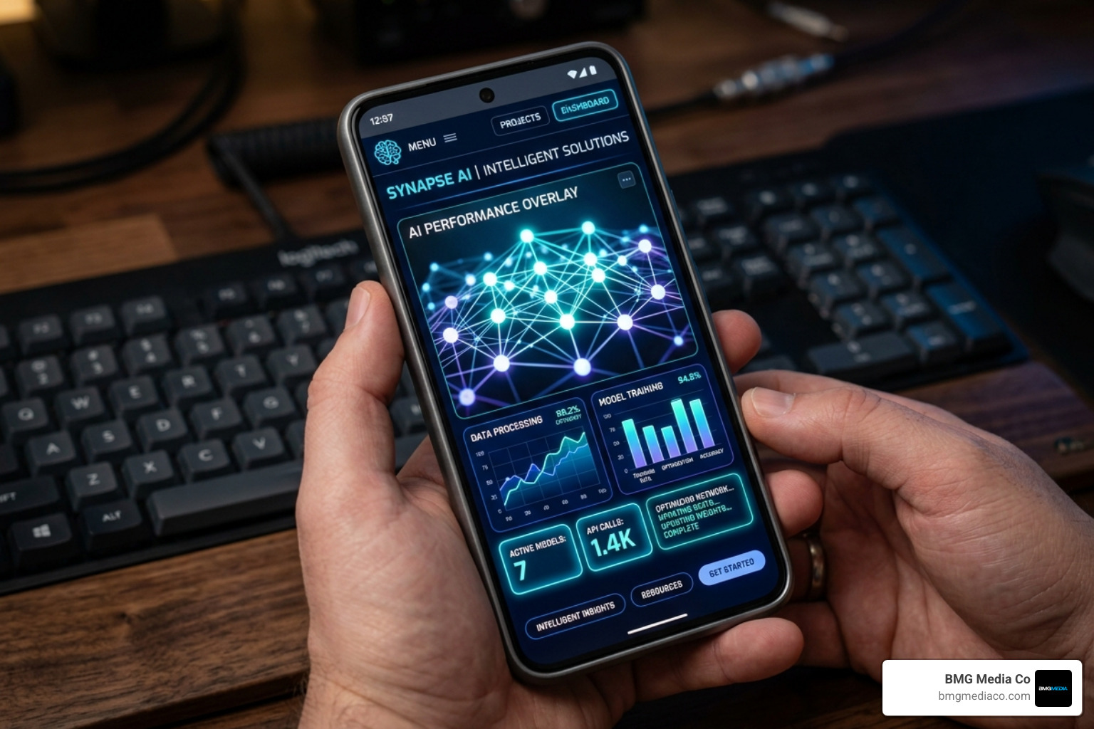 mobile-responsive interface with AI overlays - ann arbor website design