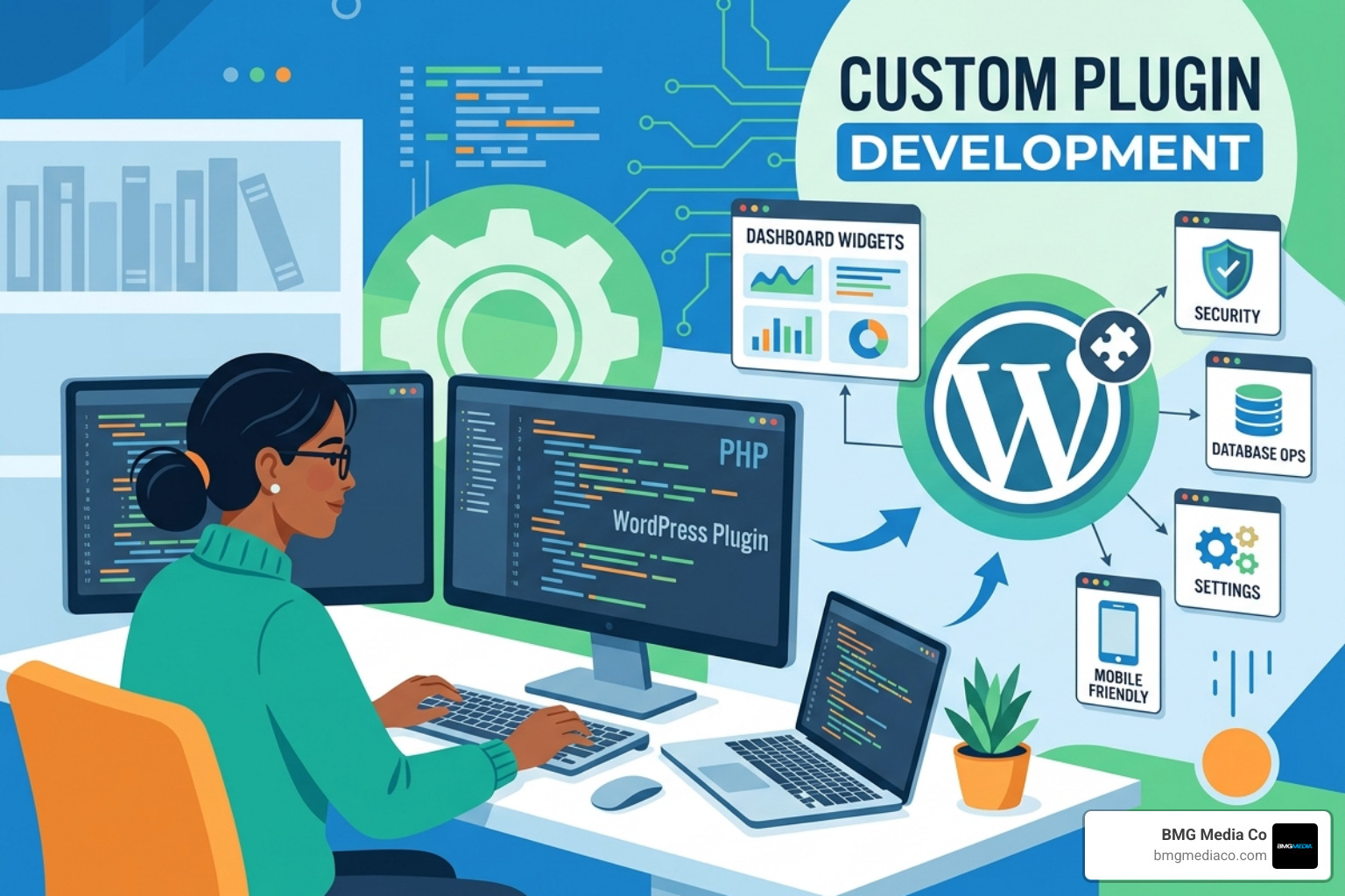 Core Web Vitals performance audit showing high scores - WordPress custom plugin development