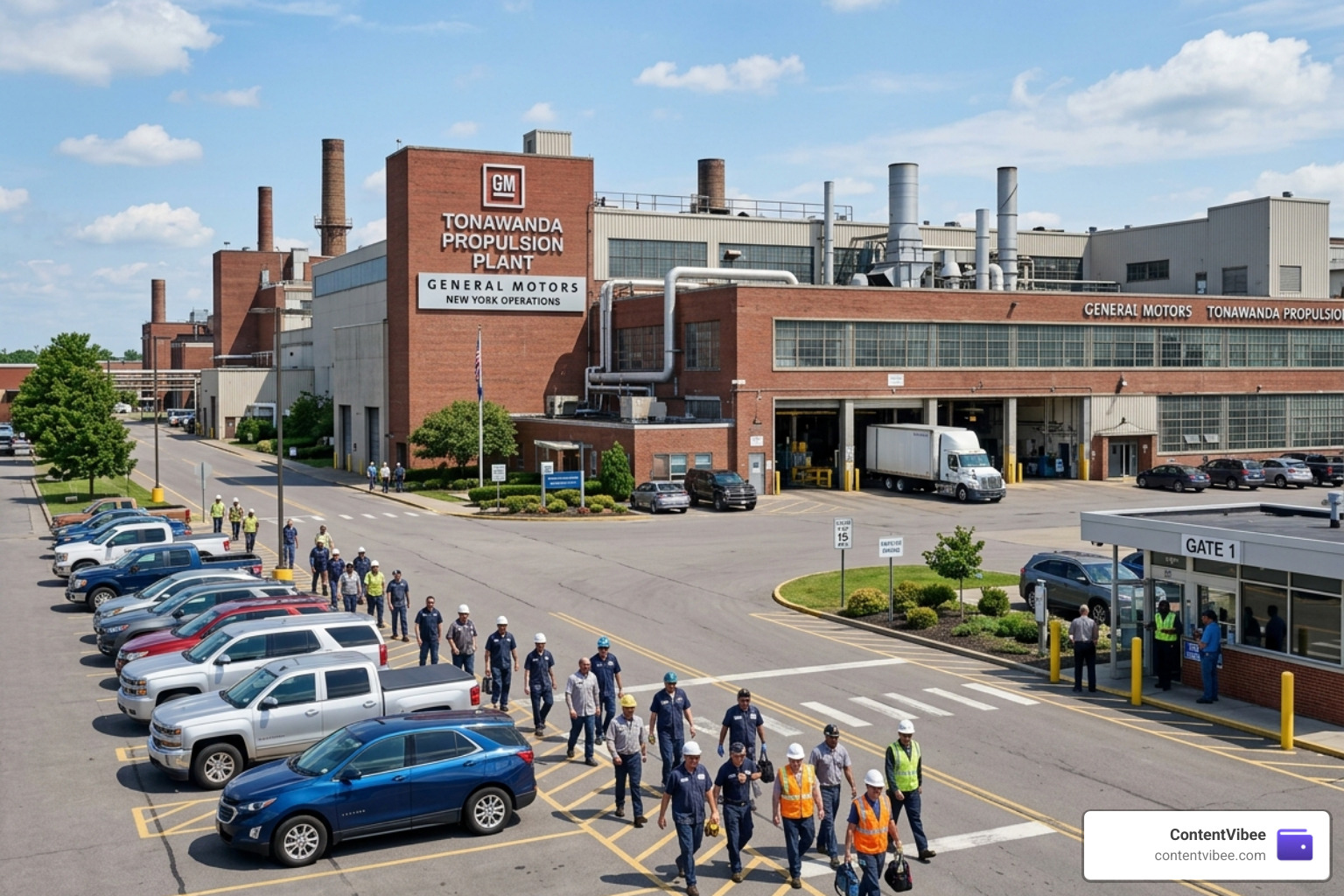 Tonawanda Propulsion plant in New York facility exterior - general motors v8 engine investment