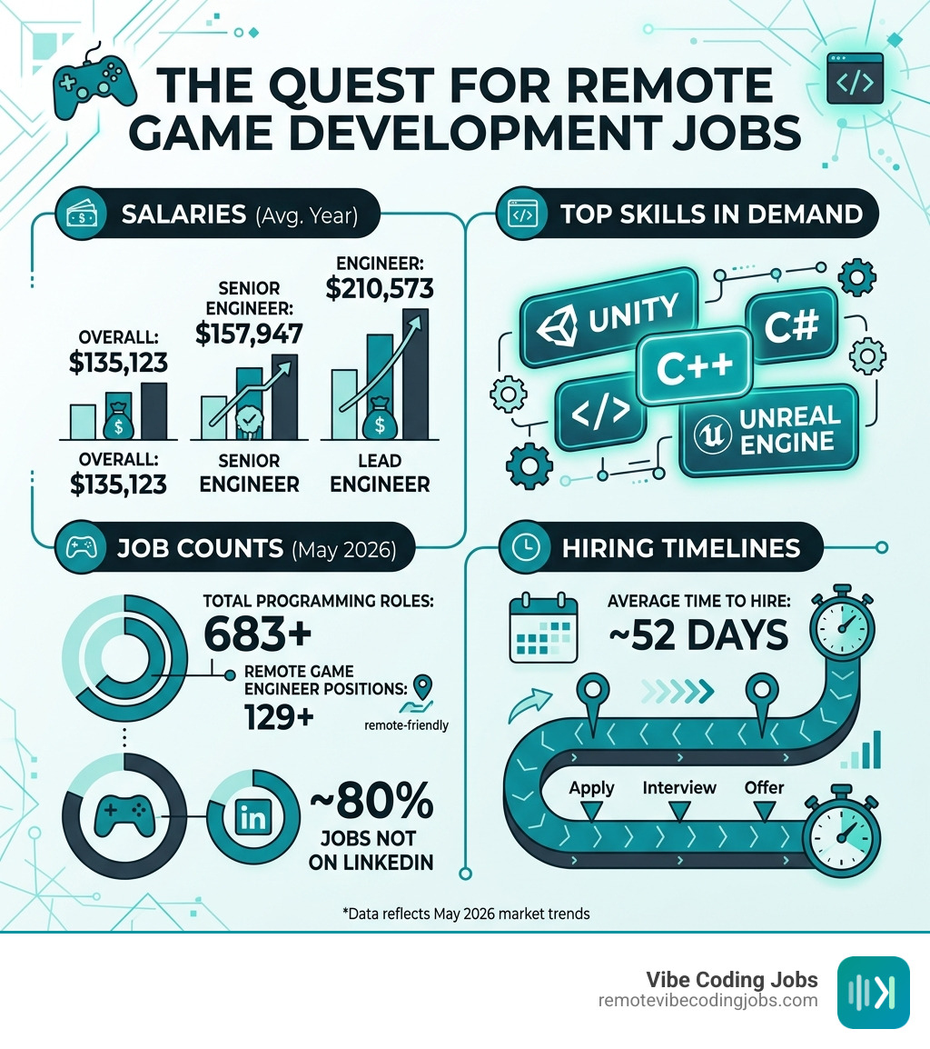 2026 remote game development market: salaries, top skills, job counts, and hiring timelines - remote game development jobs