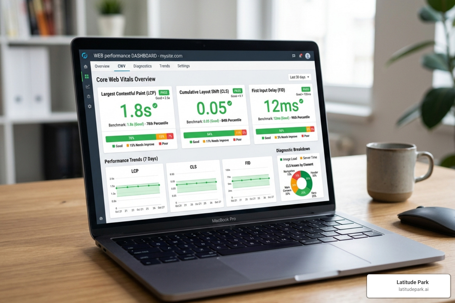 Site speed diagnostics showing LCP, CLS, and FID performance metrics - best seo practices 2025 Site speed diagnostics showing LCP, CLS, and FID performance metrics - best seo practices 2025